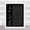 Simply Red Holding Back The Years Black Script Song Lyric Quote Print