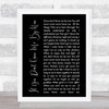 Simply Red If You Don't Know Me By Now Black Script Song Lyric Quote Print