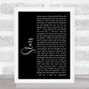Simply Red Stars Black Script Song Lyric Quote Print