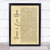 Randy Travis Forever & Ever, Amen Rustic Script Song Lyric Quote Print