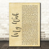 Rascal Flatts My Wish Rustic Script Song Lyric Quote Print