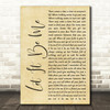 Ray LaMontagne Let It Be Me Rustic Script Song Lyric Quote Print