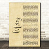 Shawn Mendes Mercy Rustic Script Song Lyric Quote Print