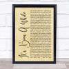 Staind It's Been A While Rustic Script Song Lyric Quote Print