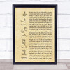 Stevie Wonder I Just Called To Say I Love You Rustic Script Song Lyric Print