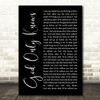 The Beach Boys God Only Knows Black Script Song Lyric Quote Print