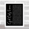 The Beach Boys God Only Knows Black Script Song Lyric Quote Print