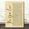 Tim McGraw It's Your Love Rustic Script Song Lyric Quote Print