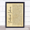 Tyler Childers Feathered Indians Rustic Script Song Lyric Quote Print