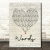 Bee Gees Words Script Heart Song Lyric Quote Print