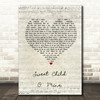 Guns N Roses Sweet Child O' Mine Script Heart Song Lyric Quote Print