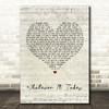 Lifehouse Whatever It Takes Script Heart Song Lyric Quote Print