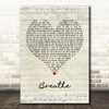 Midge Ure Breathe Script Heart Quote Song Lyric Print