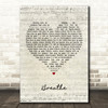 The Prodigy Breathe Script Heart Quote Song Lyric Print