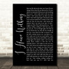 Whitney Houston I Have Nothing Black Script Song Lyric Quote Print