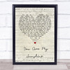 You Are My Sunshine Script Heart Song Quote Print