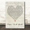 Alice Kristiansen Moon And Back Script Heart Song Lyric Quote Print