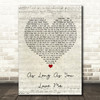 Backstreet Boys As Long As You Love Me Script Heart Song Lyric Quote Print