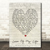 Love Of My Life Santana Script Heart Quote Song Lyric Print