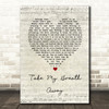 Berlin Take My Breath Away Script Heart Song Lyric Quote Print