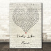 Chantal Kreviazuk Feels Like Home Script Heart Song Lyric Quote Print