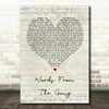 Coone Words From The Gang Script Heart Song Lyric Quote Print