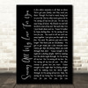 Whitney Houston Saving All My Love For You Black Script Song Lyric Quote Print