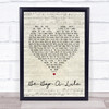 Gene Vincent Be-Bop-A-Lula Script Heart Song Lyric Quote Print