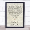 Moody Blues Nights In White Satin Script Heart Song Lyric Quote Print