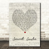 Semisonic Secret Smile Script Heart Song Lyric Quote Print