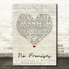 Shawn Mendes No Promises Script Heart Song Lyric Quote Print