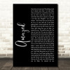 Lonestar Amazed Black Script Song Lyric Quote Print