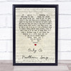 The Beatles Only A Northern Song Script Heart Song Lyric Quote Print