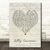 The Stone Roses Sally Cinnamon Script Heart Song Lyric Quote Print