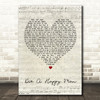 Thomas Rhett Die A Happy Man Script Heart Song Lyric Quote Print