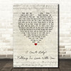 UB40 (I Can't Help) Falling In Love With You Script Heart Song Lyric Print