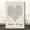 Broken Strings James Morrison Script Heart Song Lyric Quote Print