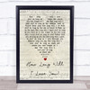 How Long Will I Love You Ellie Goulding Script Heart Song Lyric Quote Print