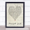 Joe Smooth Promised Land Script Heart Song Lyric Quote Print