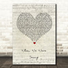 Adele When We Were Young Script Heart Song Lyric Quote Print