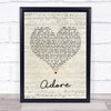 Amy Shark Adore Script Heart Song Lyric Quote Print