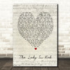 The Lady In Red Chris De Burgh Script Heart Song Lyric Quote Print