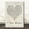 Boyzone I Can Dream Script Heart Song Lyric Quote Print