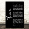 Aaron Lewis Forever Black Script Song Lyric Quote Print