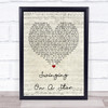 Bruce Willis Swinging On A Star Script Heart Song Lyric Quote Print