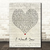 Cee Lo Green I Want You Script Heart Song Lyric Quote Print