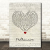 Chris Stapleton Millionaire Script Heart Song Lyric Quote Print