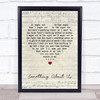 Daft Punk Something About Us Script Heart Song Lyric Quote Print
