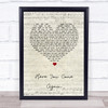 Dolly Parton Here You Come Again Script Heart Song Lyric Quote Print