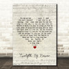 Donny Osmond Twelfth Of Never Script Heart Song Lyric Quote Print